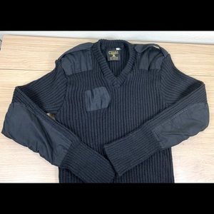 Vintage Citadel 100% Virgin Wool Black Military Sweater Dress Mens Size 44